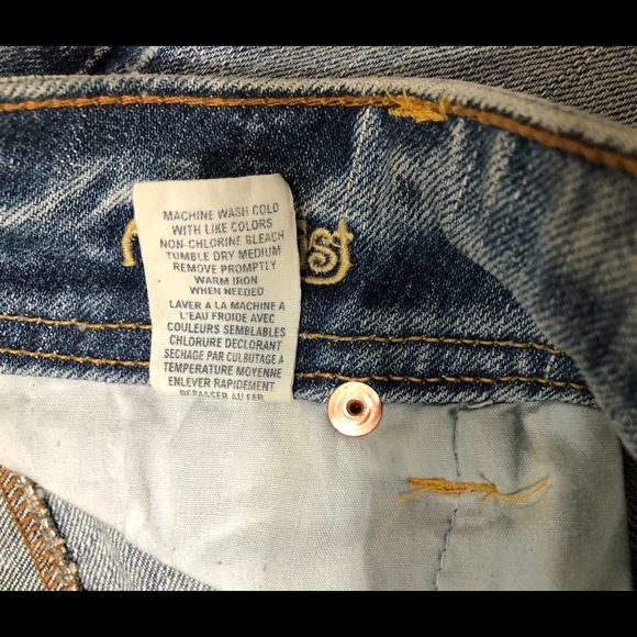 American Eagle Artist Stretch Blue Jeans Sz 8 - Picture 4 of 7